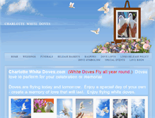 Tablet Screenshot of charlottewhitedoves.com